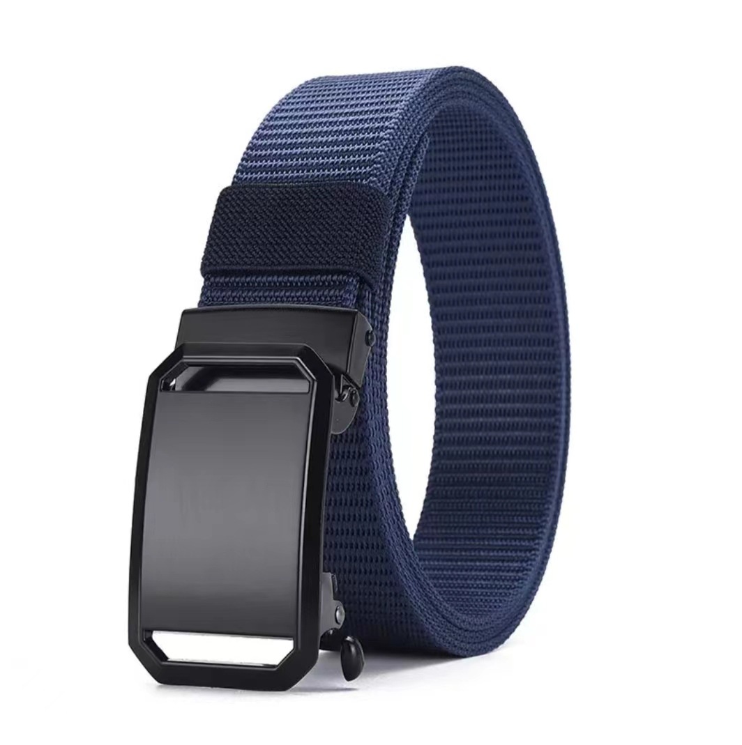 [Durable throughout ten years] Nylon tactical belt classic men's belt automatic buckle work versatile canvas pants work wear