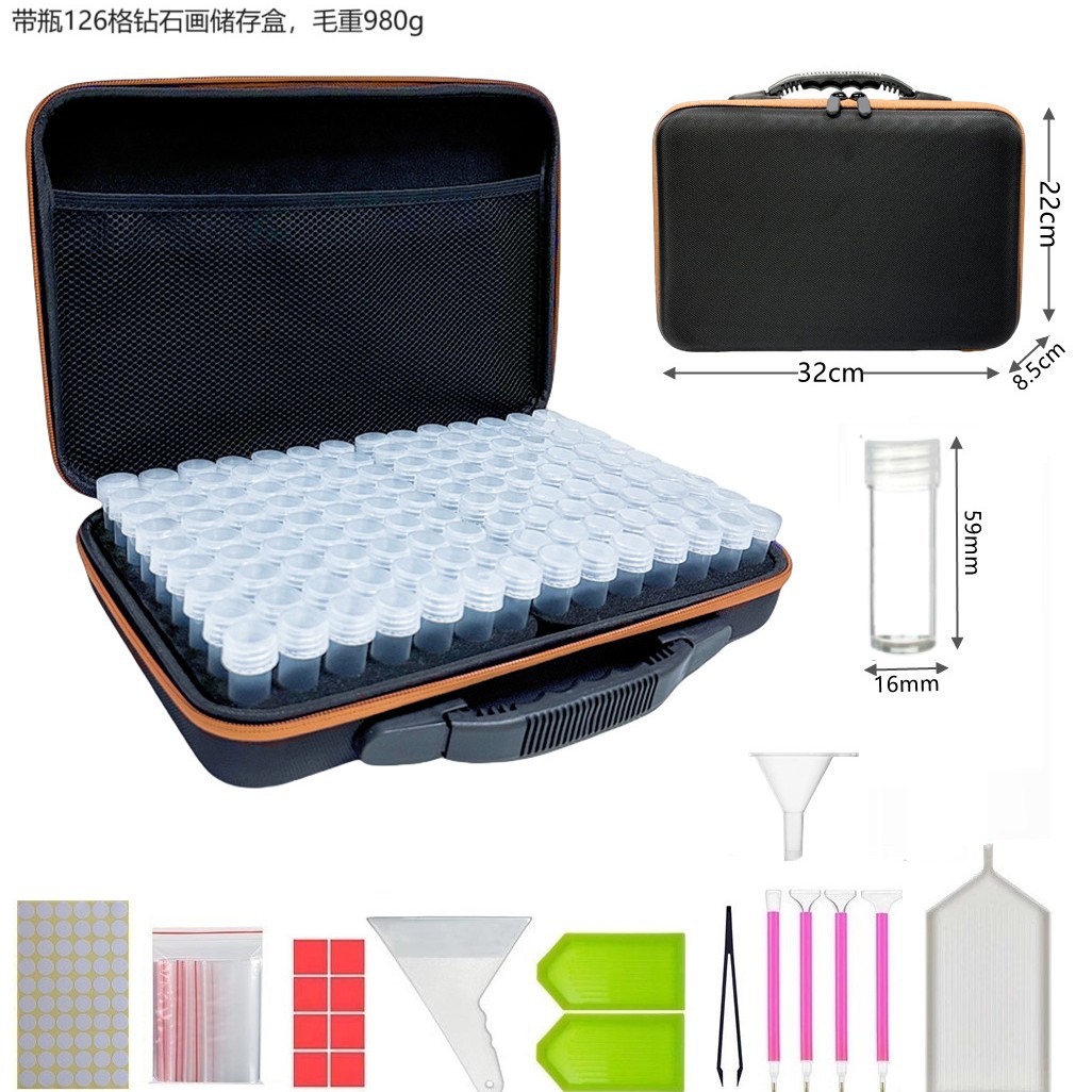 Conjunto de herramientas de pintura de diamante bolsa de almacenamiento Caja de Herramientas 30/60 botella de rejilla multifuncional portátil pintura herramienta traje