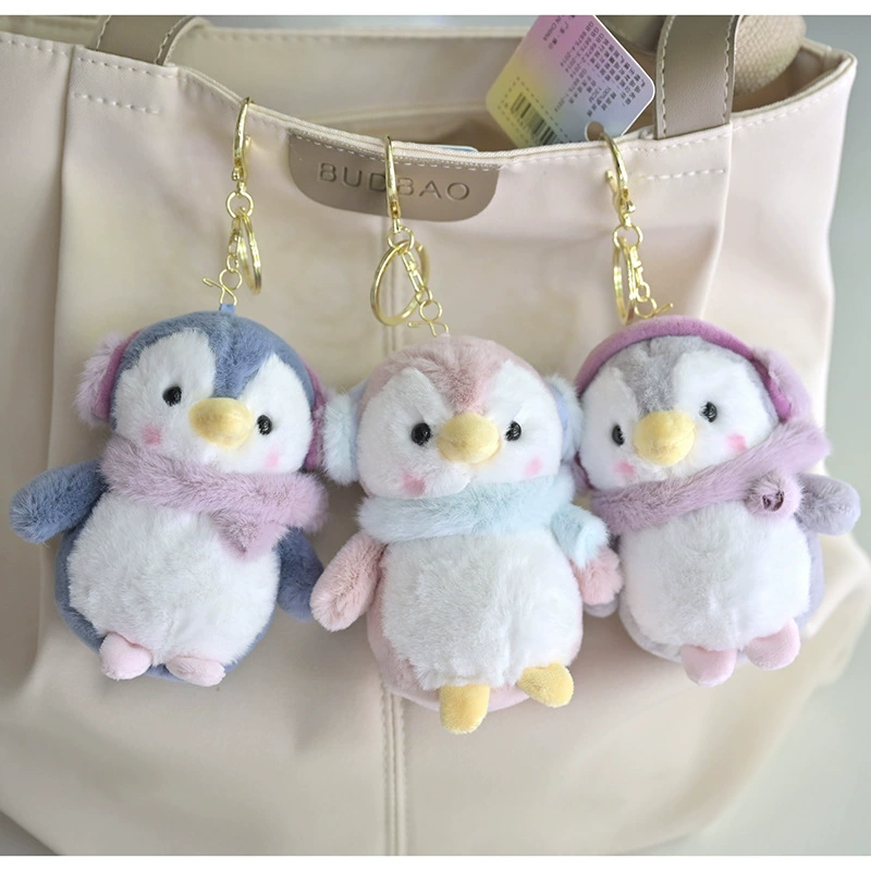 Аромат милый маленький пингвин плюшевая игрушка с наушниками брелок кулон четырехдюймовая кукла машина кукла