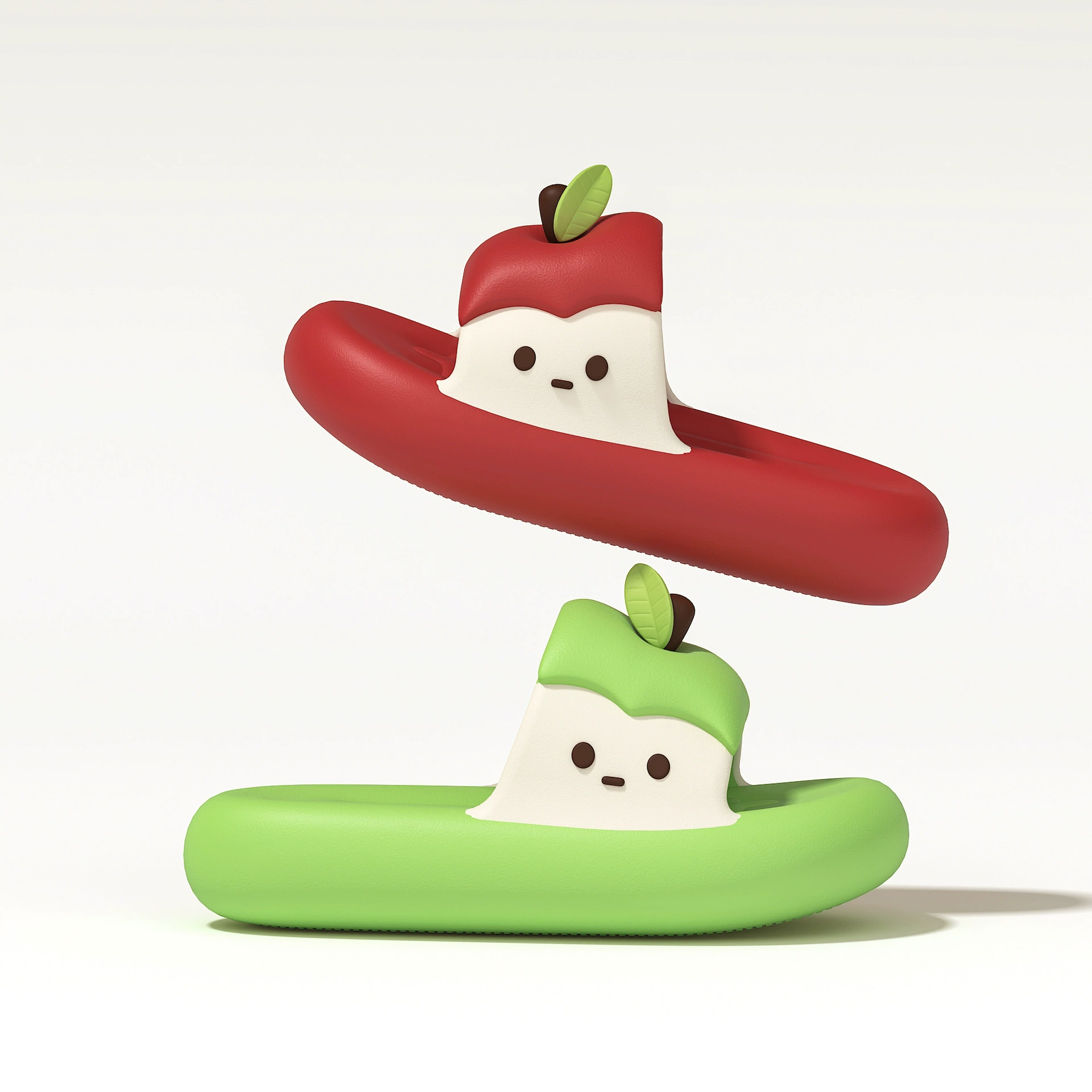 2025 новых летних стильных креативных милых тапочек-яблок для женщин, нескользящие и удобные домашние тапочки для пар в наличии