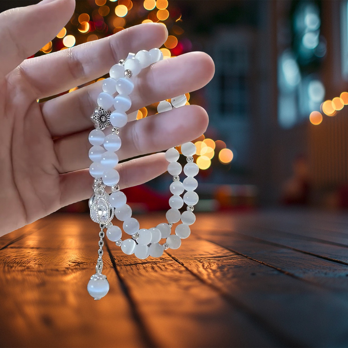 Nouveau Bracelet en pierre œil de chat, Bracelet du même Style pour Temple féminin, cadeau de Collection de bracelets de Style chinois populaire_voghion.com