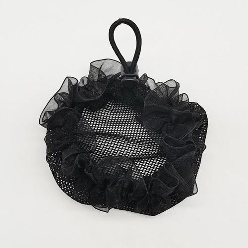 Handmade Hooked Hair Net Black Encrypted Coarse Mesh Spare Full Head Cover Professional Hair Flower Hair Net Bag Fine Mesh Wholesale
