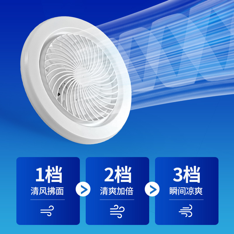 Nuevo ventilador de luz con atenuación de tres colores, tornillo e27, ventilador de ahorro de energía, luz para el hogar, sala de estar, dormitorio, ventilador con control remoto, bombilla