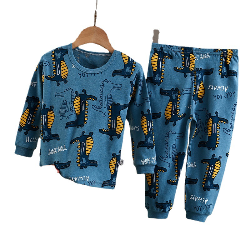 New children's underwear set cotton long-sleeved boys and girls cartoon printed Qiuyi long Johns children's home clothes wholesale