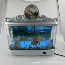 西湖风景仿真灯家居装饰小夜灯带时钟LED氛围小台灯夜景灯现代