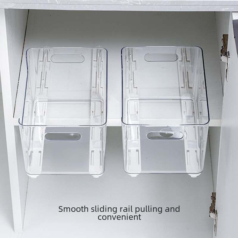 Basket track plastic accessories drawer storage basket slide rail multi-purpose kitchen bedroom dormitory storage box track bar