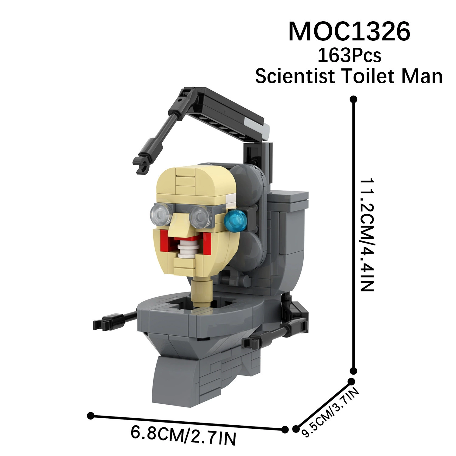 MOC игра SKIBIDI Туалет Туалет мониторинг человек НЛО совместимо с LEGO собранные блоки игрушки