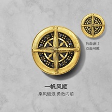 千叶王安宇同款潮牌古金酷黑镶钻一帆风顺古金转运珠串珠百搭手串