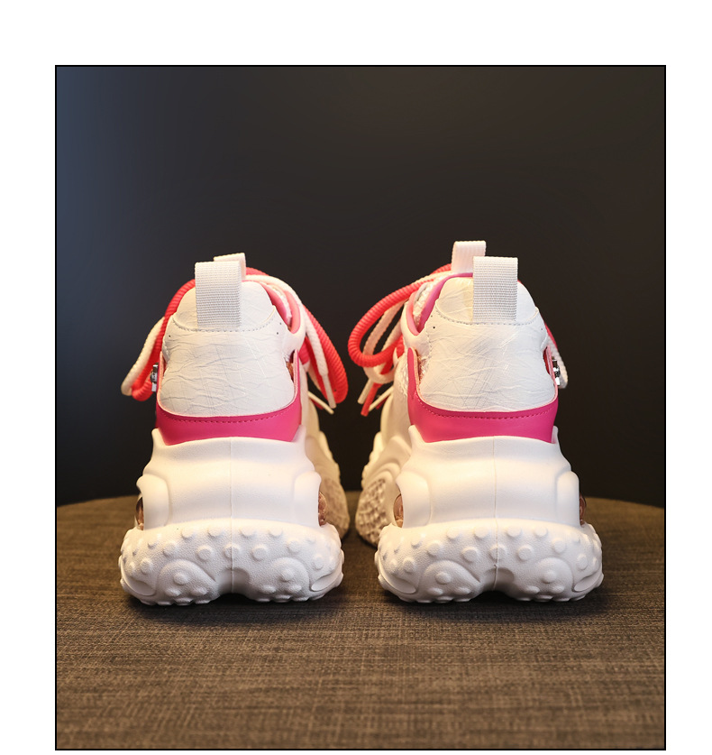 Giày sneaker nữ đế dày tăng chiều cao lưới thoáng khí phong cách thể thao — xám xanh chi tiết 20