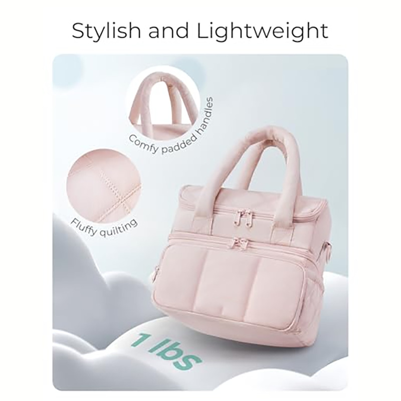Geïsoleerde dubbellaagse lunchtas voor picknick en reizen_voghion.com