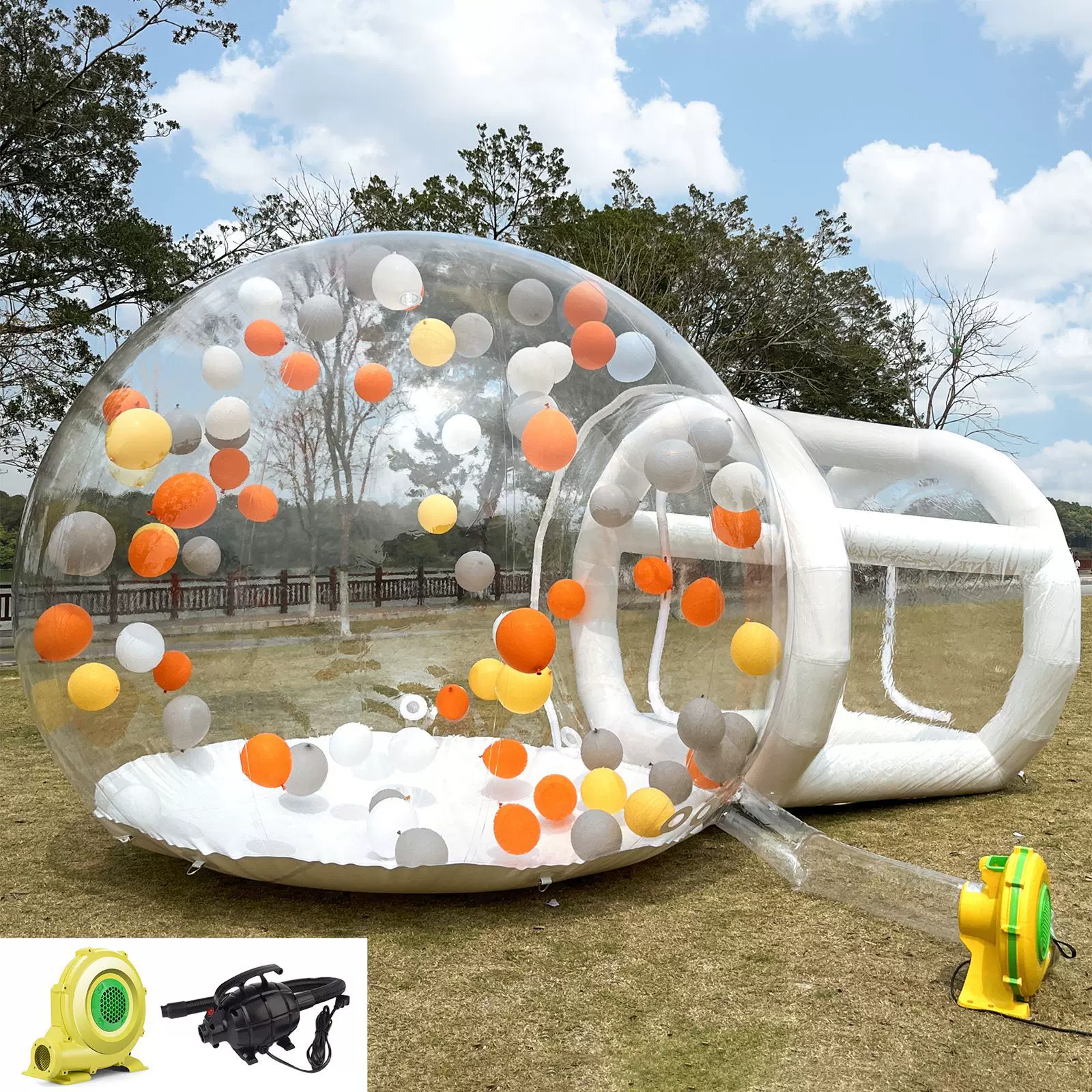 跨境充气泡泡屋网红速开防风帐篷户外透明星空露营bubble house