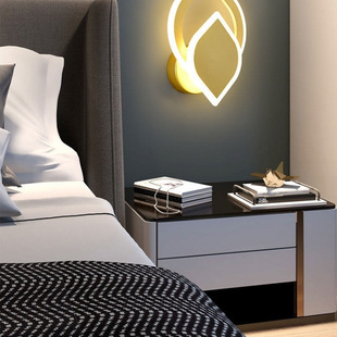 Bedroom Bedside Lamp Wall Lamp New Year New Internet Celebrity Nordic Simple Modern Fashion Heart-Shaped Living Room Background Wall Lamp