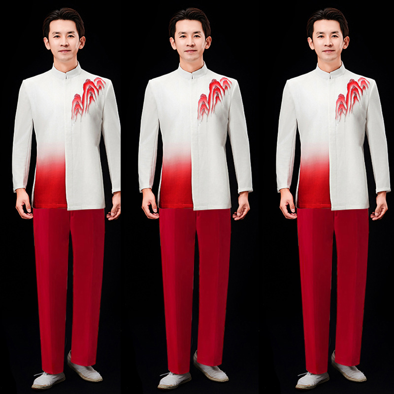 成人男女学生大合唱演出服红歌比赛诗歌朗诵舞台表演服主持人礼服|undefined