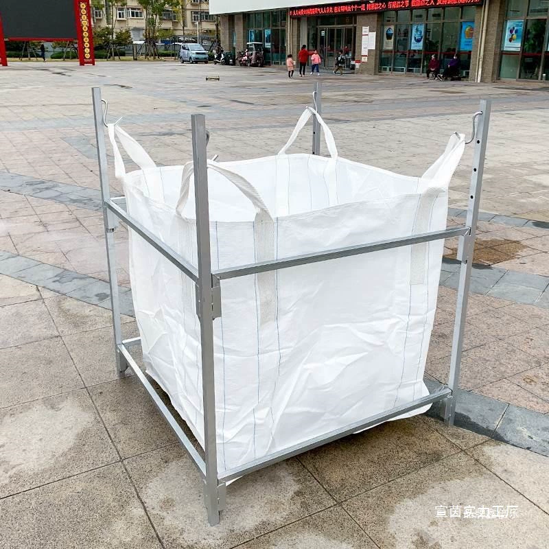 Кронштейн для поддержки тоннельного мешка на строительной площадке. Опорная рама для тоннельного мешка. Подвесной мешок для контейнера. Инструмент для поддержки мешка. Кронштейн для тоннельного мешка.