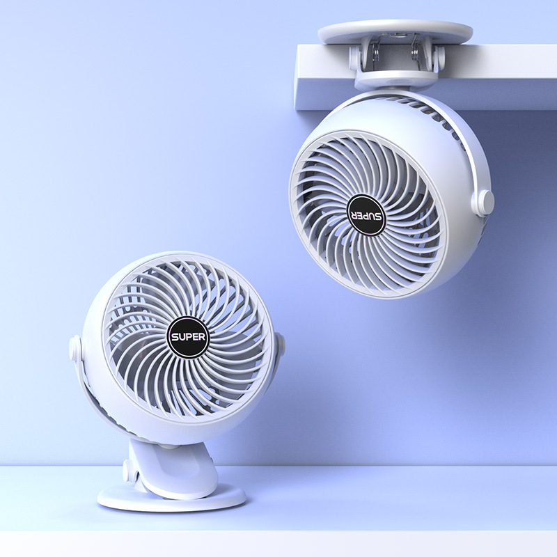 新しいクリップファンUSB充電大風力静音デスクトップ携帯屋外デスクトップ扇風機|undefined
