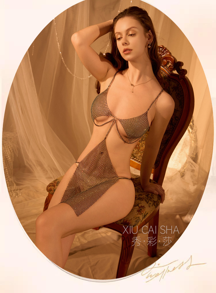Three-Piece Stewardess Roleplay Lingerie Set, Polyester, One Size, Women — detail image 12