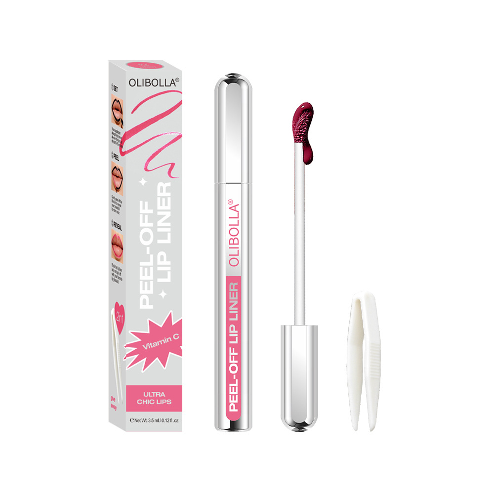 Bolígrafo de delineador de labios de cinco colores OLIBOLLA, mate desprendible, impermeable, no es fácil de desvanecer y teñir, brillo de labios, explosión transfronteriza