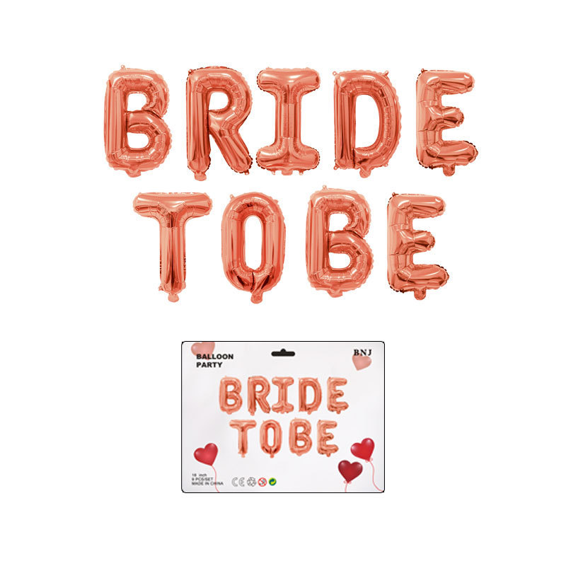Bridetobeアルミ膜風船準花嫁紙カード包装風船セット結婚室ホテル配置独立精装|undefined