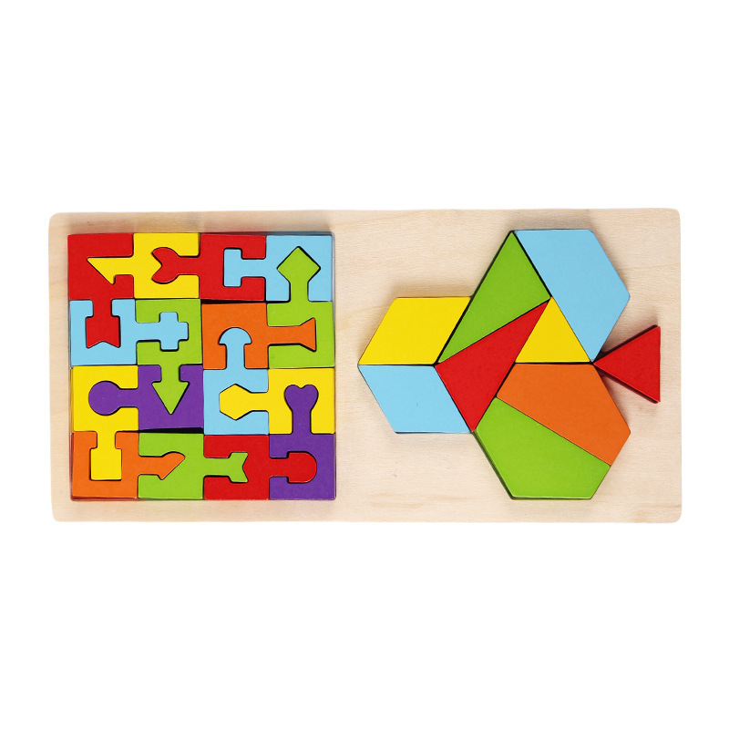 Madera Tetris juguetes de puzzle para niños bloques de construcción para niños y niñas de 3 - 6 años de edad puzzle puzzle
