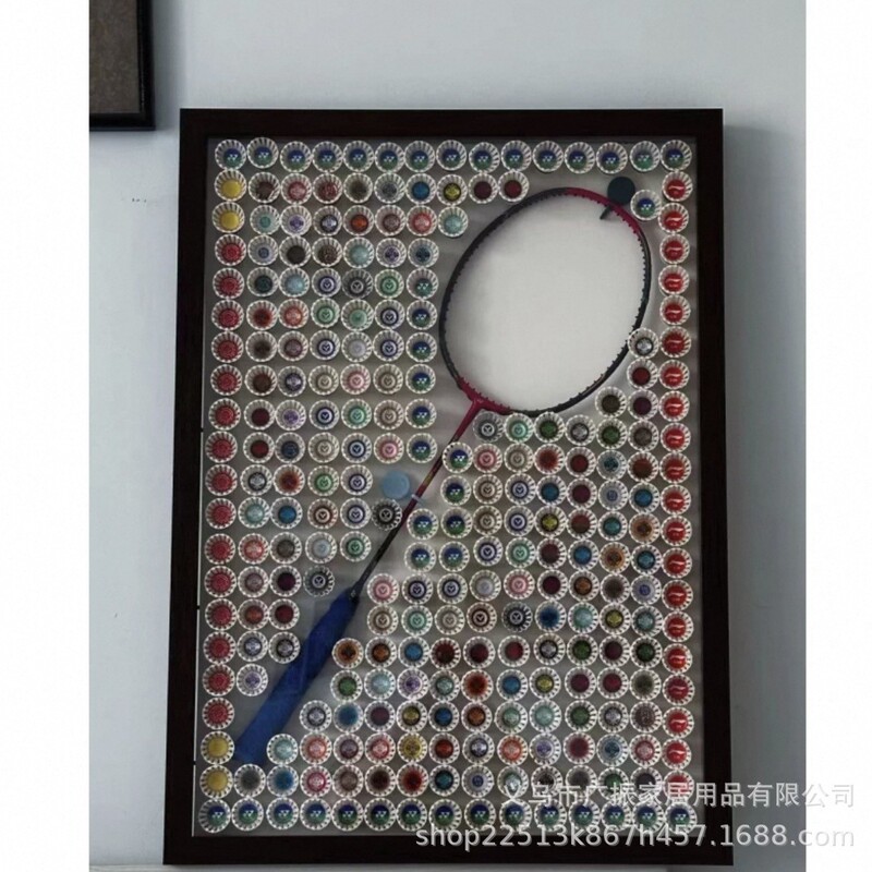 Badminton Racket Photo Frame Hollow Stereo Creative Desktop Ornaments DIY Ball Head Handmade Chinese Valentine's Day Gift Study Table