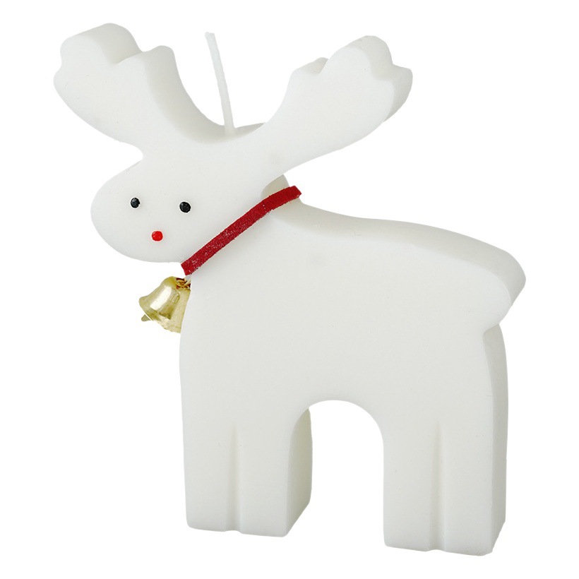 Vela aromática navideña con forma de reno, regalo creativo transfronterizo con fragancia de cera simulada.