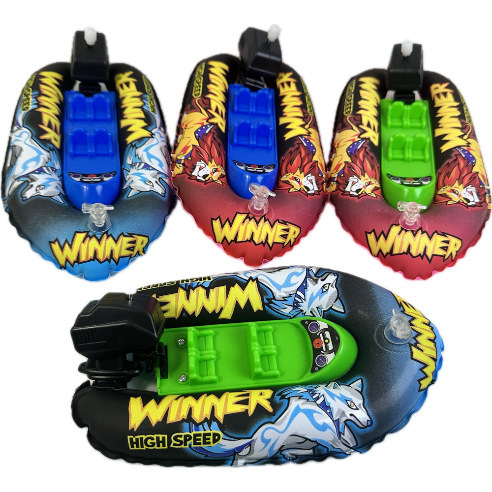 Inflatable Rescue Patrol Boat Motor Propulsion Bath Toy Floating Bathtub Boat Water Game Inflatable Outdoor