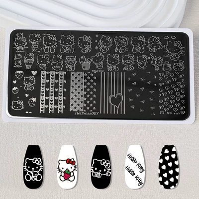 Plate Stainless Steel Cartoon Cute Kt | Dırnaq bəzəkləri - hotpress007-one-piece-12565cm
