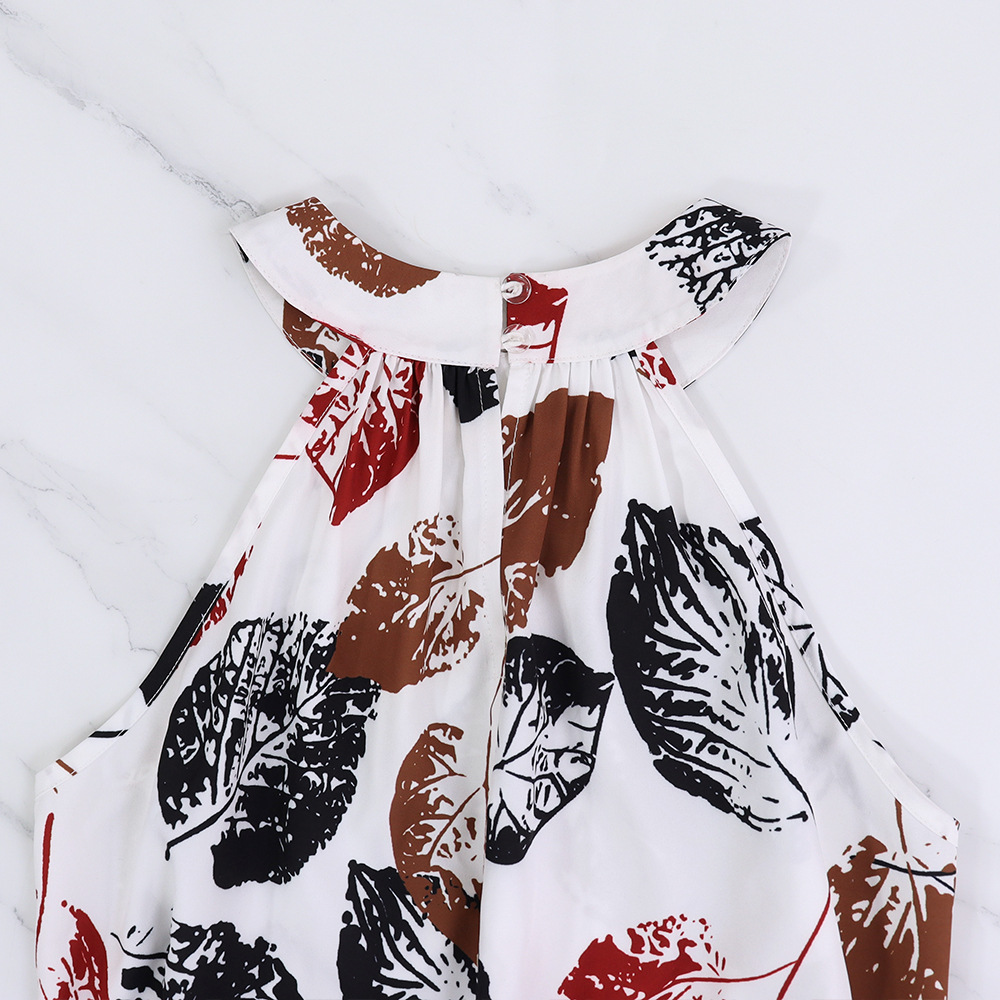 Printed Halter Summer Dress