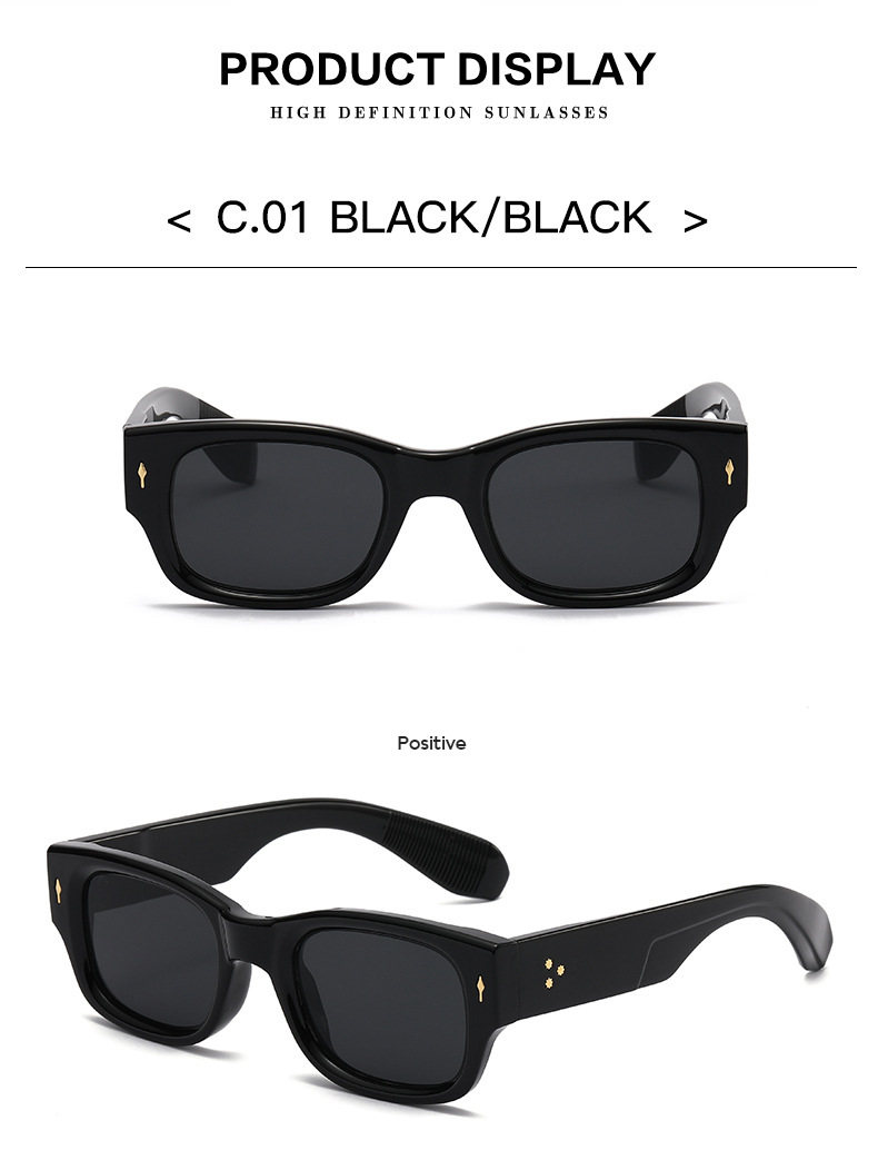 60g Weight Full Frame Glasses Structure Sunglasses Classification Ac, UV400 Protection Lens Material Square Glasses Style Casual, Travel, Selfie Occasion Solid Color Pattern All Seasons Season Women's Gender Retro, Sweet Style Retro Sweet Solid Color Ac UV400 Protection Square Full Frame Women's Sunglasses 无