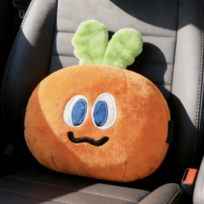 Car headrest cartoon plush Headrest - a-carrot-shaped-pillow