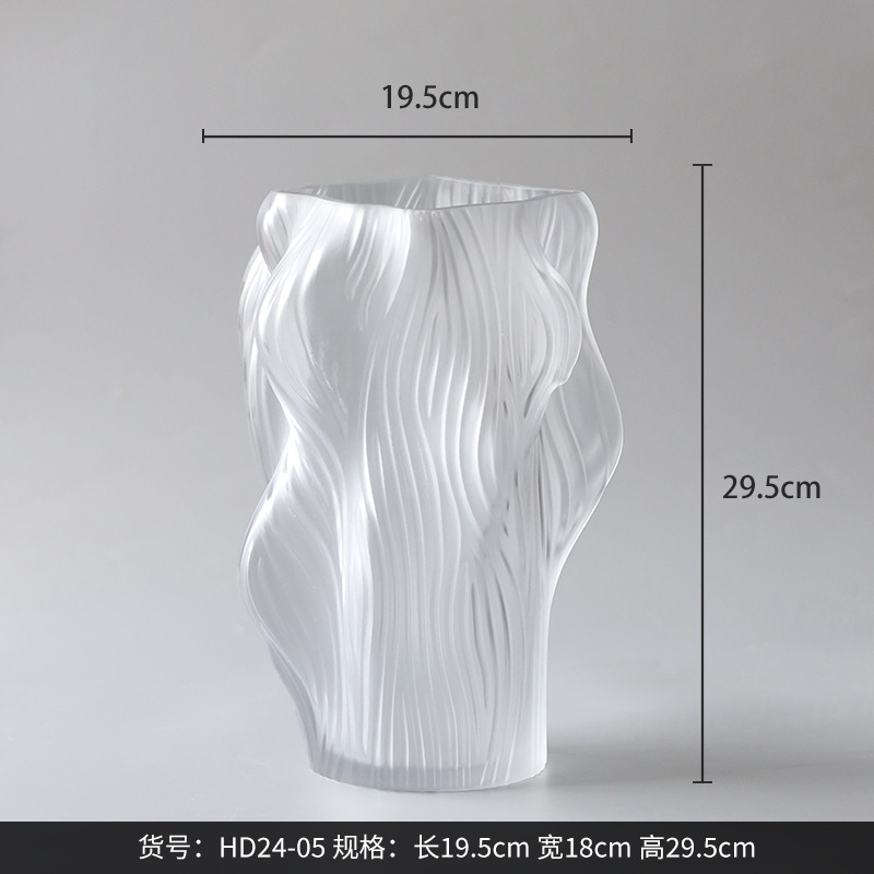 불규칙한 꽃그릇 투명 쇼트 모델 HD24-05