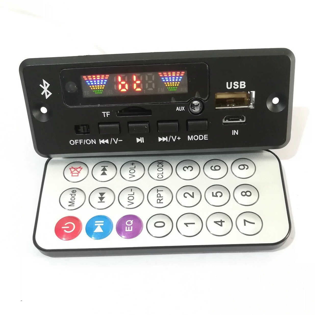 Декодер Bluetooth 5.2 12VUSB звуковая карта модуль Bluetooth 3.5 AUX неразрушающий музыка декодирующая плата