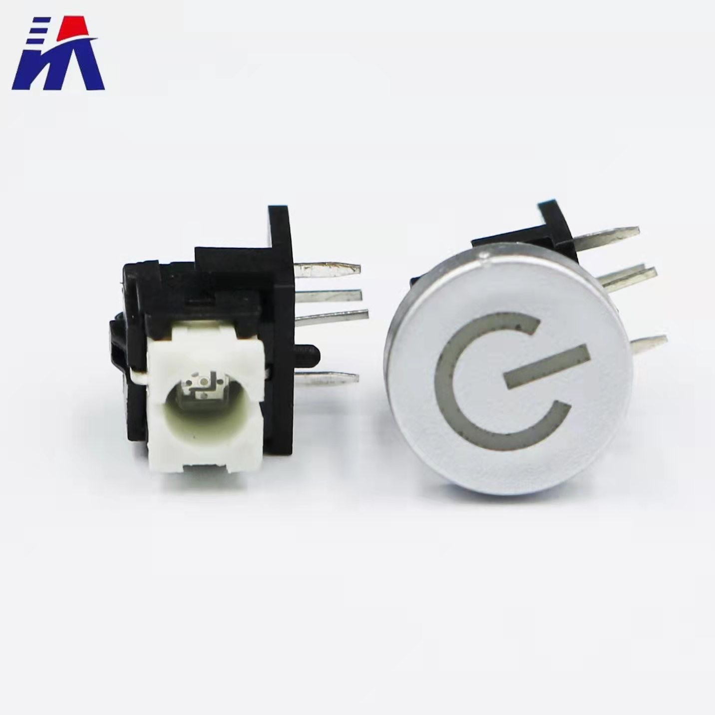 6*6-9H侧按带灯插件轻触开关带灯按键有多种颜色灯芯带帽子10mm