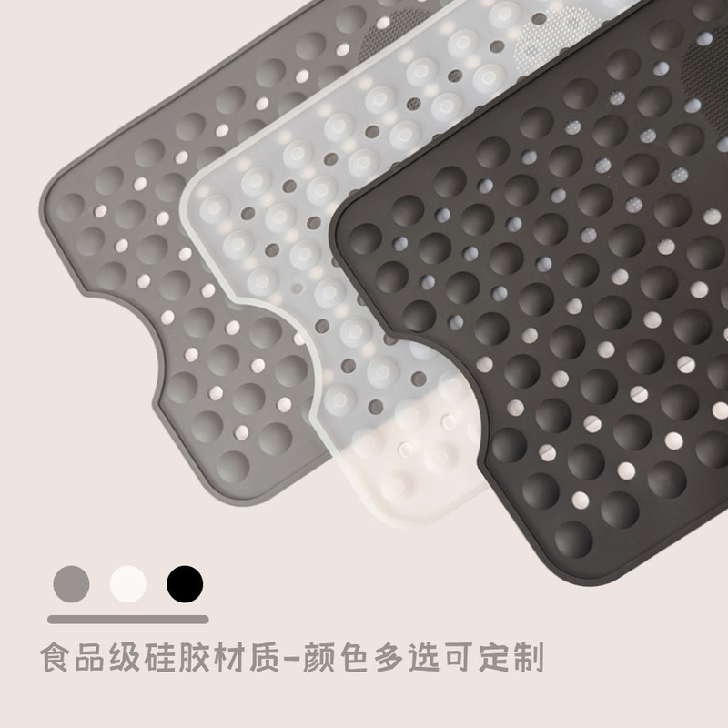 跨境专供硅胶浴室防滑垫带吸盘浴缸垫卫生间专用防摔垫92*40cm|undefined