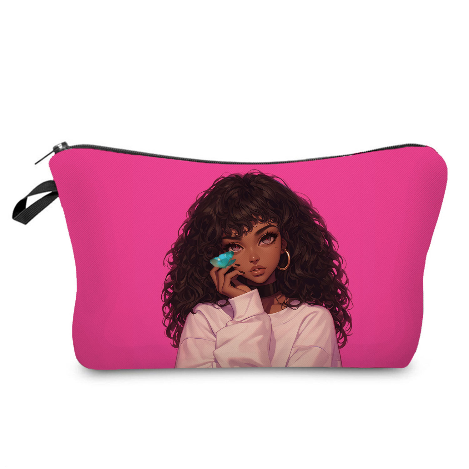 / Strap Type Streetwear Human Polyester Square Makeup Bags