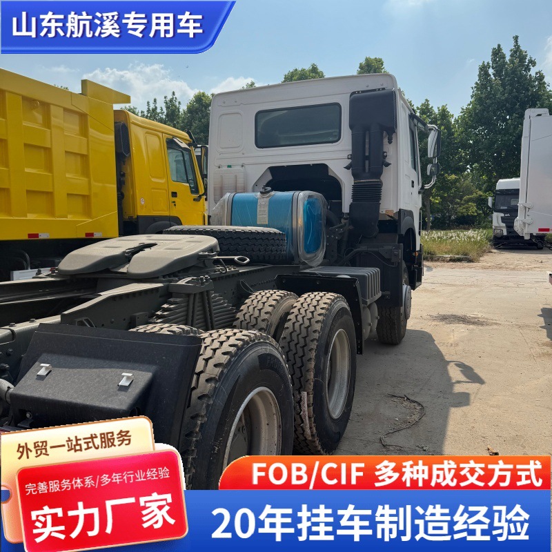 Exported to Africa, Used 6X4 Howo Dump Truck, 371 Horsepower, Front Four-Wheel Drive, Rear Eight-Wheel Drive Dump Transport Vehicle