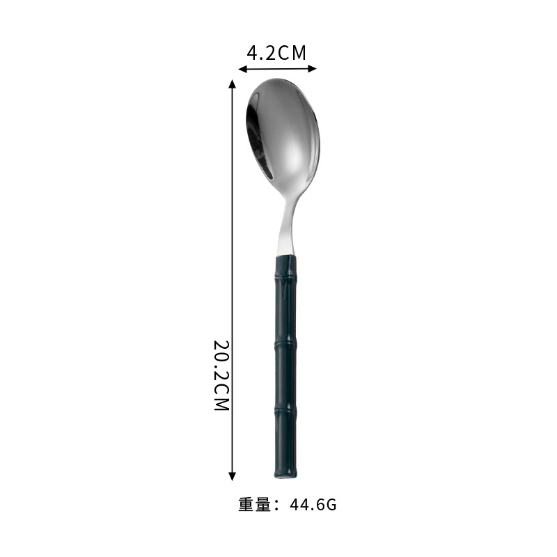 Cuchillo de acero inoxidable, tenedor y cuchara Hotel creativo vajilla occidental cuchillo de filete, tenedor y cuchara Palillos de bambú de imitación transfronteriza