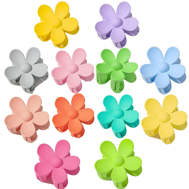 40g Weight Sweet Korean Style Women's Plumeria Plastic Stoving Varnish Hair Claws
