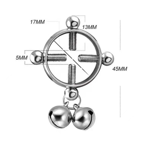  New Manufacturer Wholesale Stainless Steel Twist Screw Hanging Bell Breast Ring Sexy Personalized No-hole Piercing Chest Jewelry