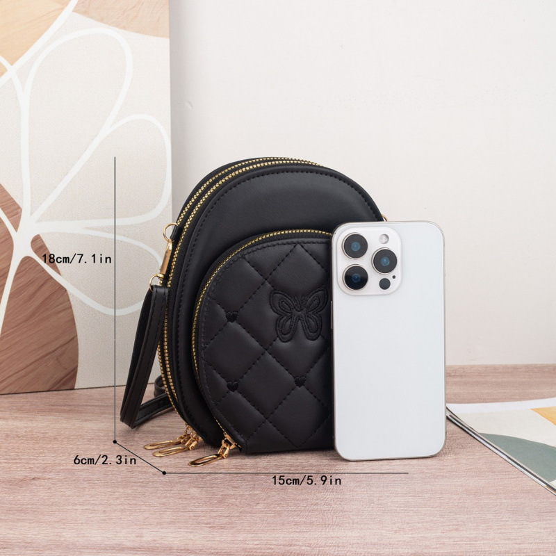 2025 nuevo bolso de hombro para ir de compras, impresión de mariposa de gran capacidad de cremallera multicapa bolso de mujer image 2