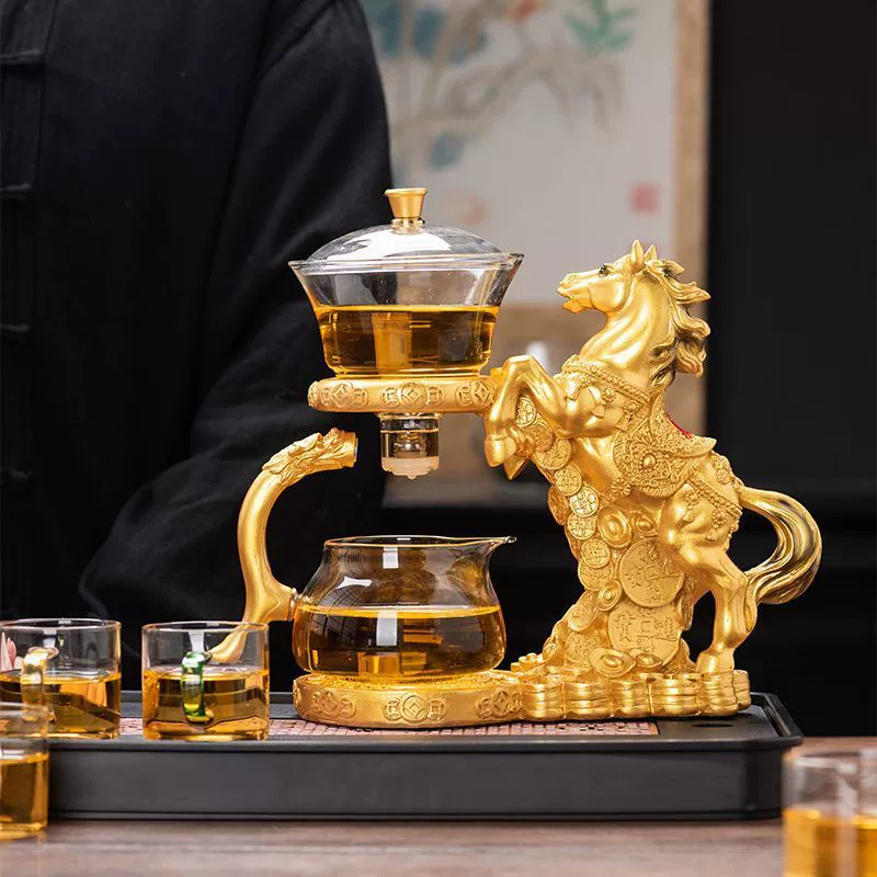 Automatic tea set for home use, glass high quality high-end teapot