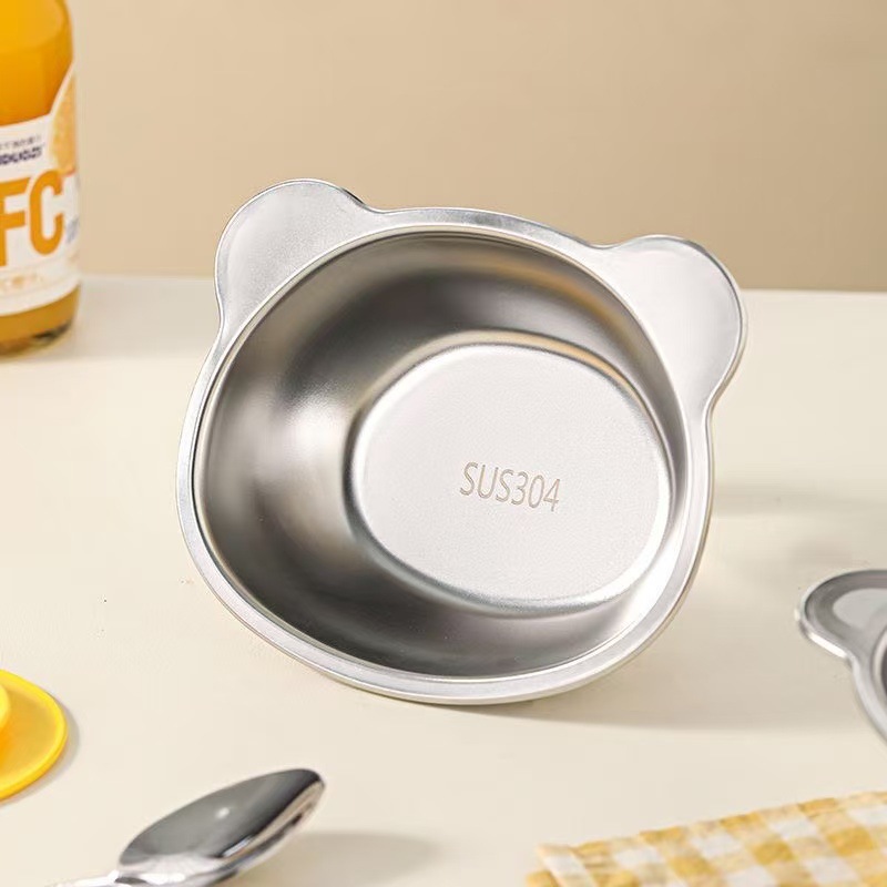 Cat bowl stainless steel cat food bowl cat rice bowl grain bowl drink water bowl food bowl pet dog bowl diagonal mouth bowl to protect cervical spine 3
