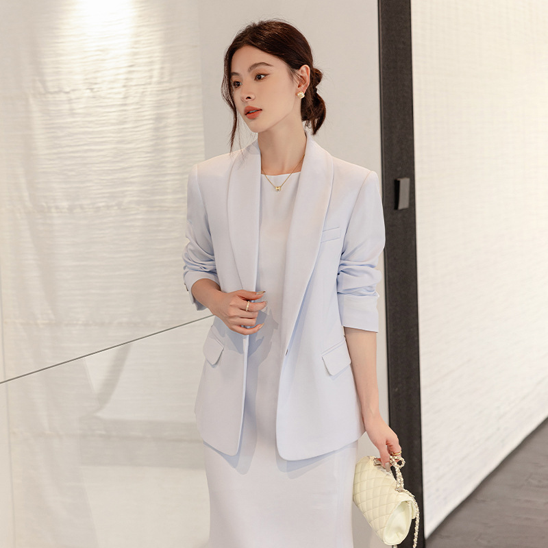 Endi The*Ry Triacetate Blazer for Women 2026 Spring Style Professional Workwear Elegant Suit Jacket Endi The*Ry Triacetate Blazer for Women 2026 Spring Style Professional Workwear Elegant Suit Jacket