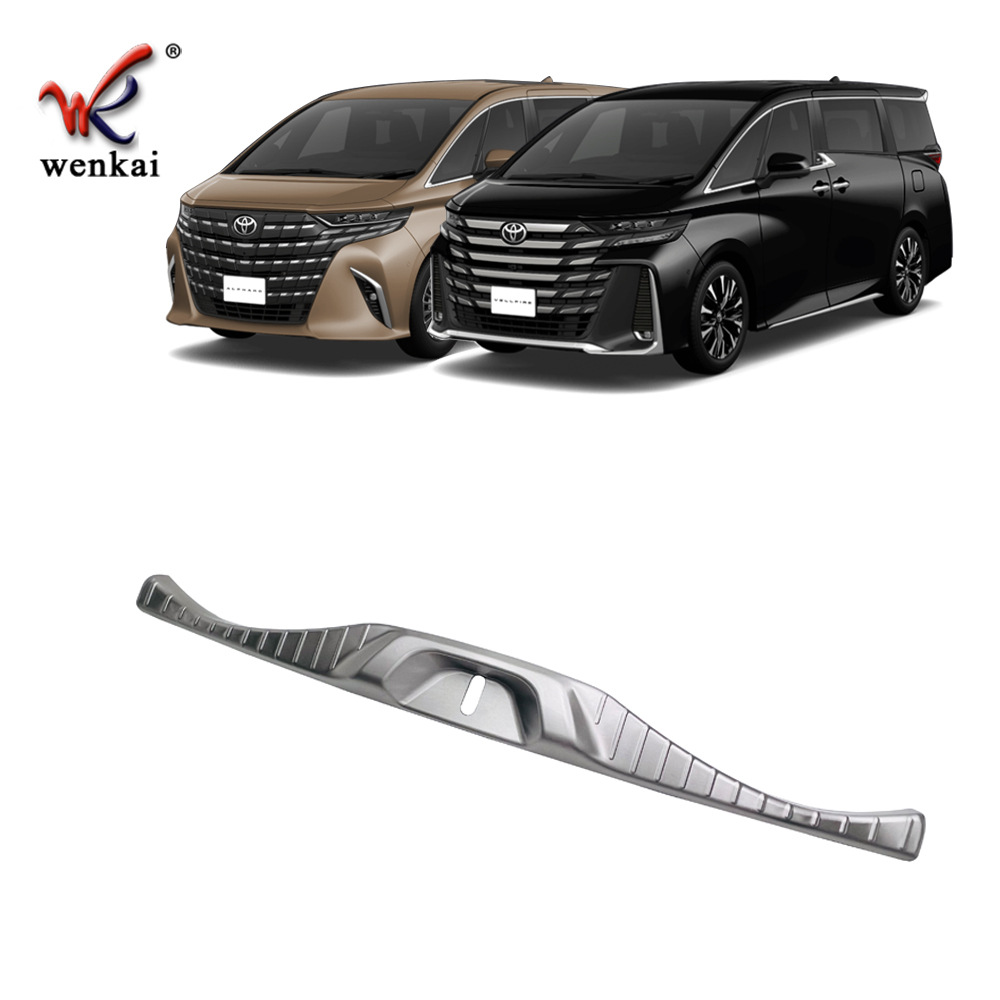 Adecuado para Toyota 23 alphard40 serie modificada caja trasera puerta incorporada Placa de guardia vellfire acero inoxidable