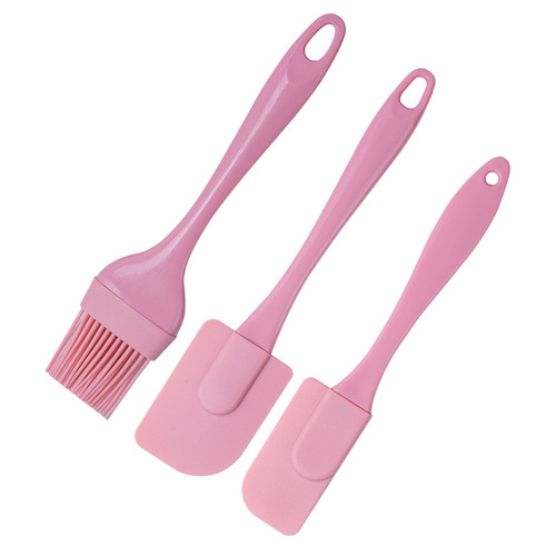 Amazon Silicone Scraper 3-Piece Set, Cream Scraper, Oil Brush, 3-Piece Baking Tool Silicone Brush Set