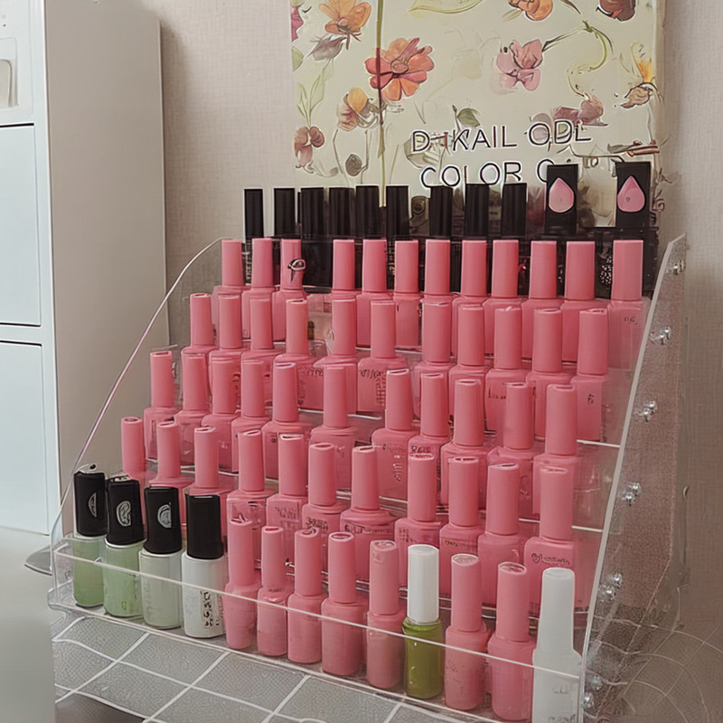 Customized Nail Polish Shelf, Acrylic Medicine Display Rack, Ladder Lipstick Storage Rack, Stall Display Rack, Cigarette Rack