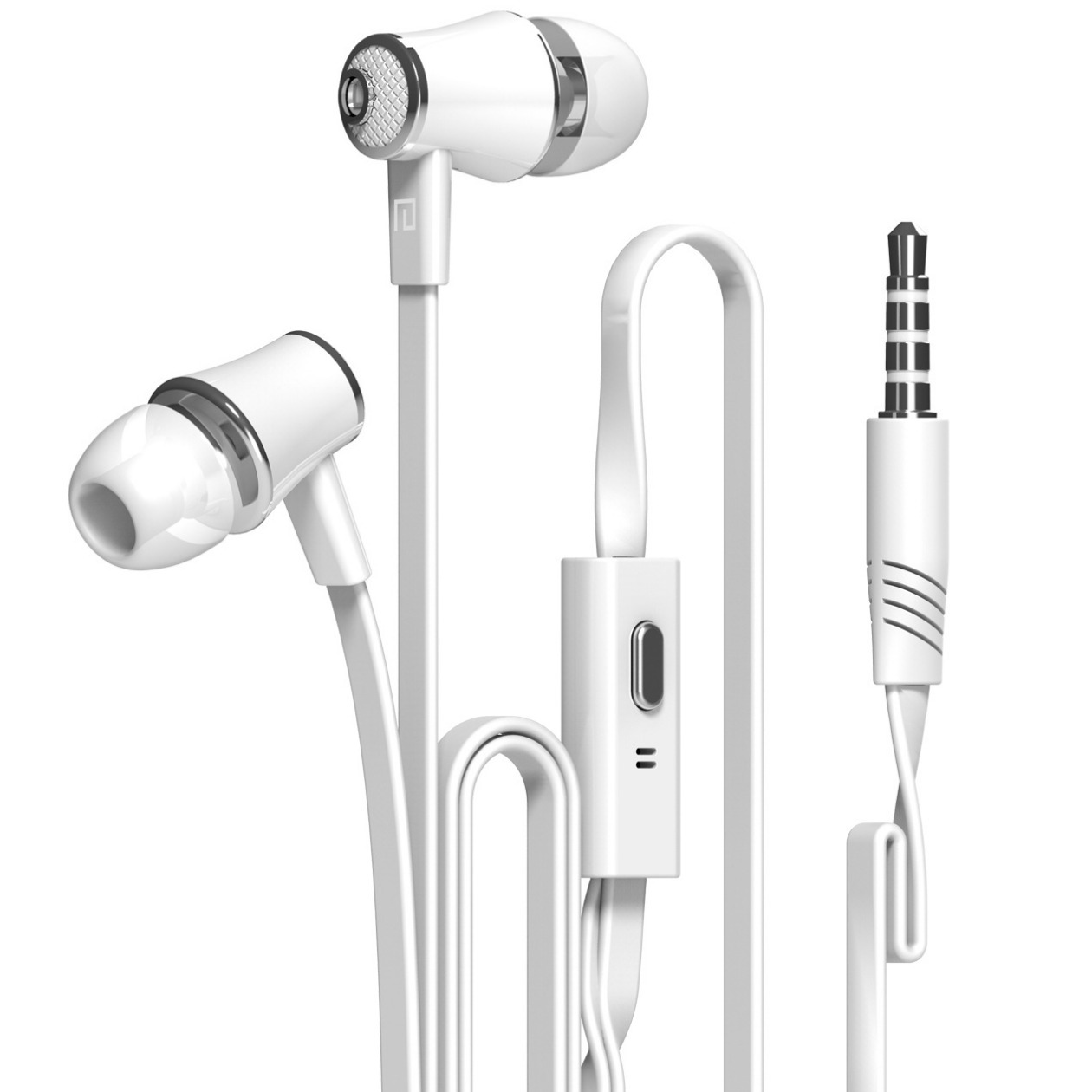 Lanston jm21 línea de fideos de color estéreo en la oreja auriculares para teléfonos móviles Android con micrófono MP3 auriculares para computadora