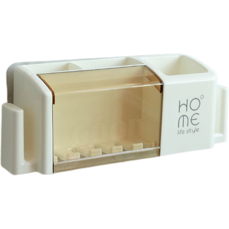 Cuarto de baño montado en la pared titular de cepillo de dientes eléctrico baño ponche-libre taza de lavado titular de cepillo de dientes hogar taza de almacenamiento de rack