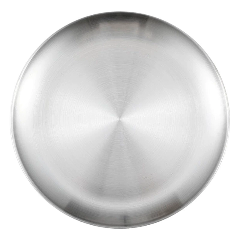 304 корейская тарелка из нержавеющей стали для барбекю круглый минималистский буфет металлический поднос для барбекю фруктовый десерт тарелка