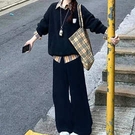春秋季大码韩系套装女遮肉显瘦时尚宽松卫衣休闲两件套胖mm300斤